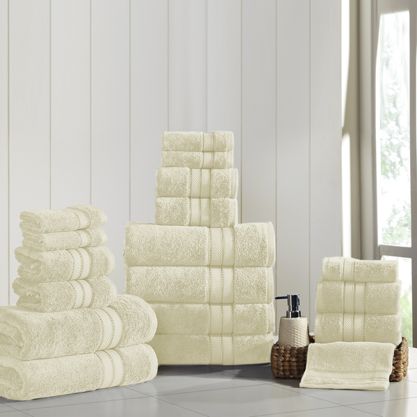 Modern Threads Modern Threads 18 Piece SpunLoft™ towel set Sand 5SPL18PE-SND-ST